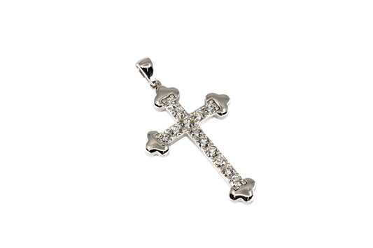 14K White Gold Diamond Cross 0.80ct