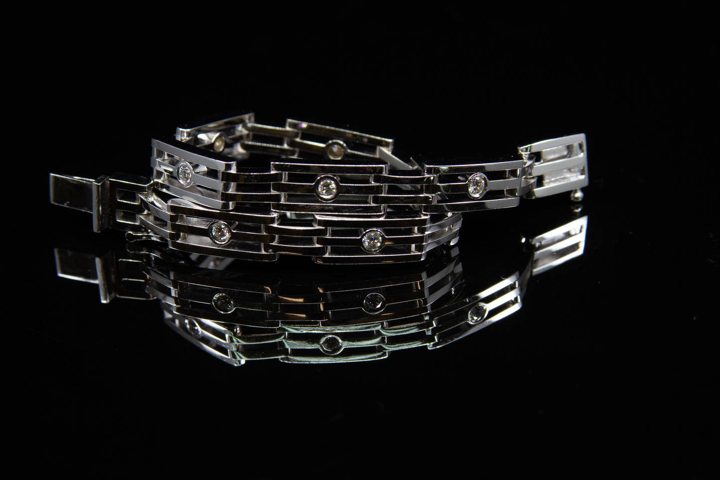 14K W/G Women's Diamond Bracelet 0.65ct