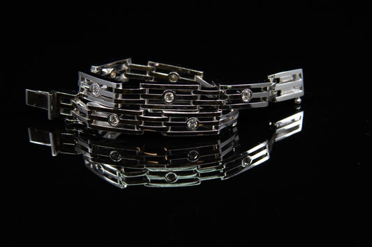 14K W/G Women's Diamond Bracelet 0.65ct