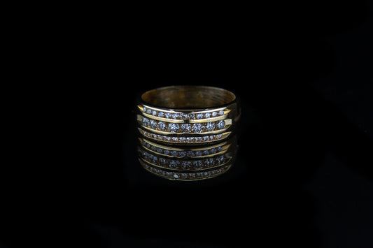 14K Y/G Women's Diamond Ring 0.90ct