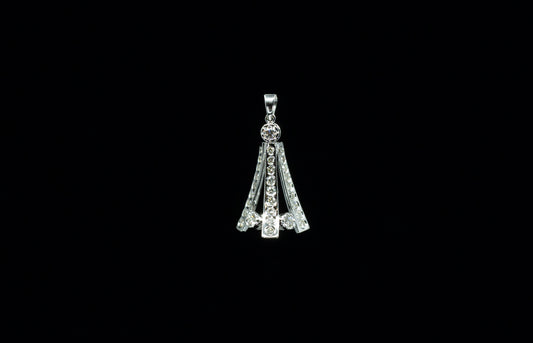 14K W/G Women's Diamond Pendant 0.69ct