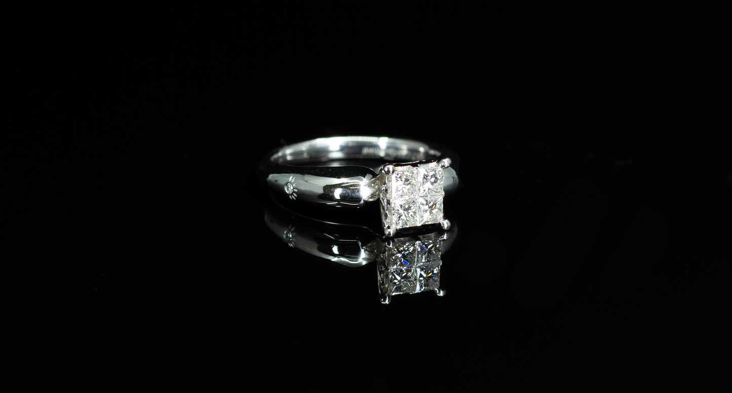 14K W/G Engagement Ring 0.70ct