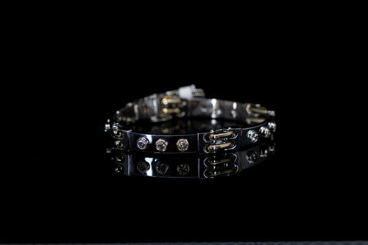 14K W/Y/G Bracelet D3.10ct