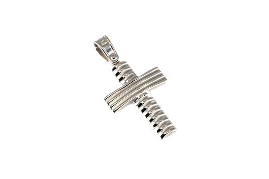 14K White Gold Cross