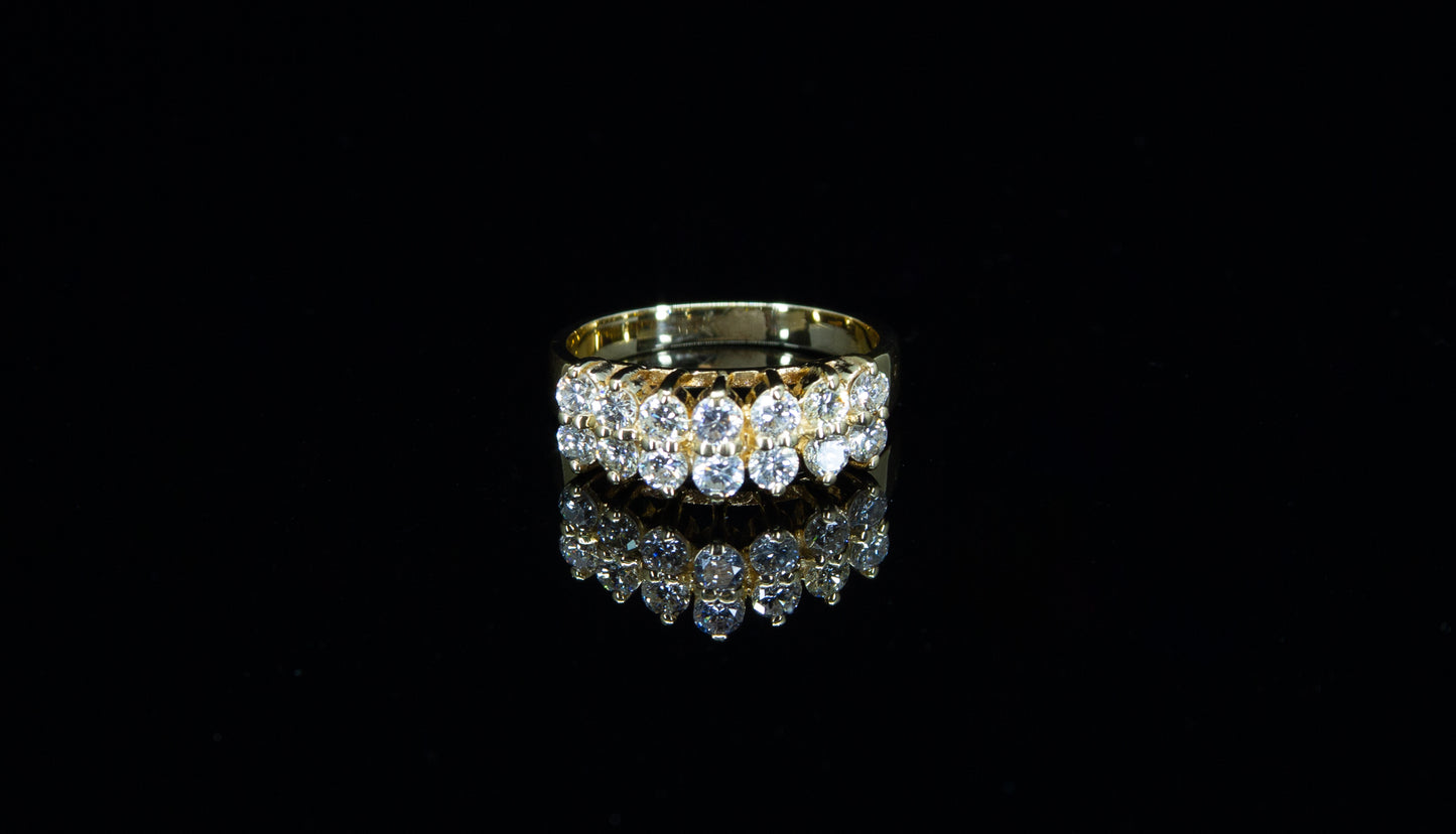 14K Y/G Women's Diamond Ring 1.05ct