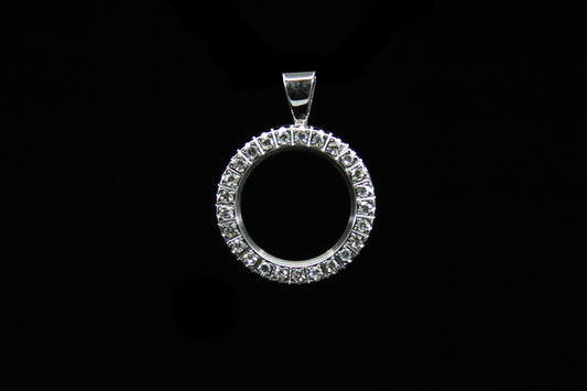 18K W/G Women's Pendant 0.22ct