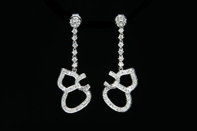 18K W/G Diamond Earrings 1.00ct