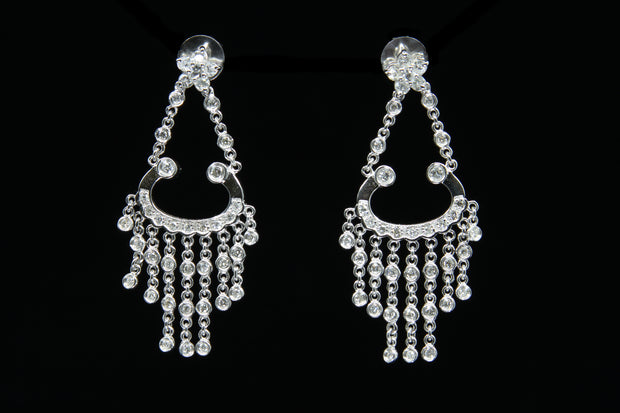 14K W/G Diamond Earrings 1.70ct