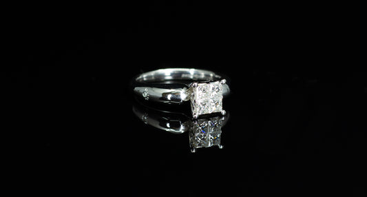 14K W/G Engagement Ring 0.70ct