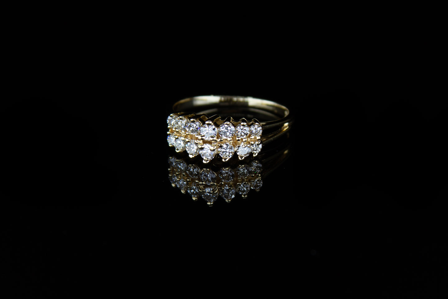 14K Y/G Women's Diamond Ring 0.95ct