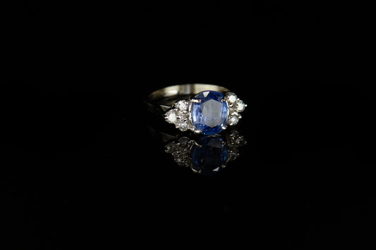 14K W/G Women's Diamond Ring S3.10ct D0.42ct