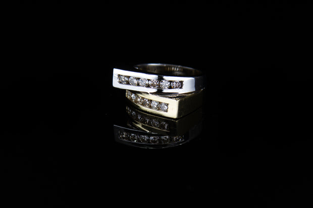 14K Y/W/G Women's Diamond Ring 0.85ct