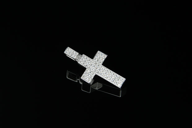 18K W/G Diamond Cross 0.70ct