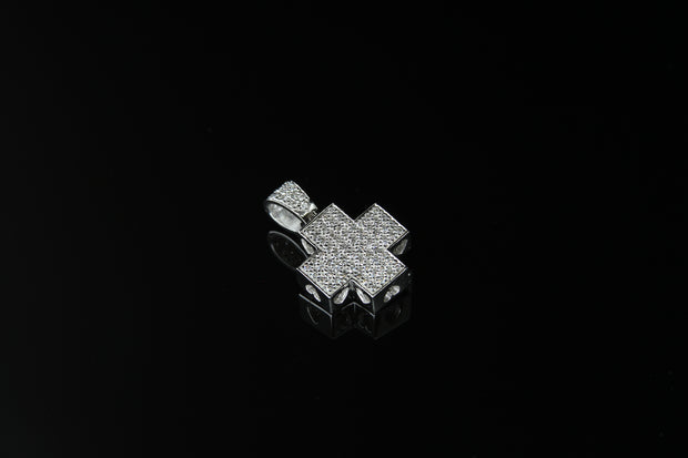 18K W/G Diamond Cross 0.85ct