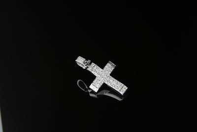 18K W/G Diamond Cross 0.52ct