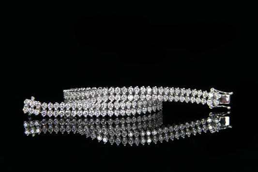 SOLD 18K W/G Diamond Bracelet 4.85ct