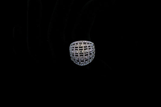 18K W/G Women's Diamond Ring 2.33ct