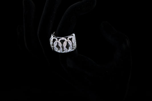 18K W/G Women's Diamond Ring 3.30ct