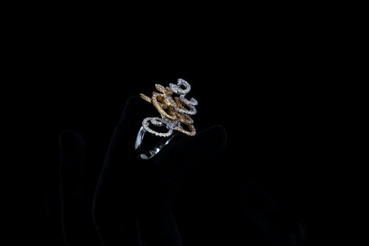 18K Y/W/G Women's Diamond Ring 3.30ct